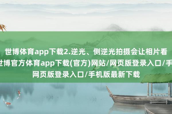 世博体育app下载2.逆光、侧逆光拍摄会让相片看起来更通透-世博官方体育app下载(官方)网站/网页版登录入口/手机版最新下载