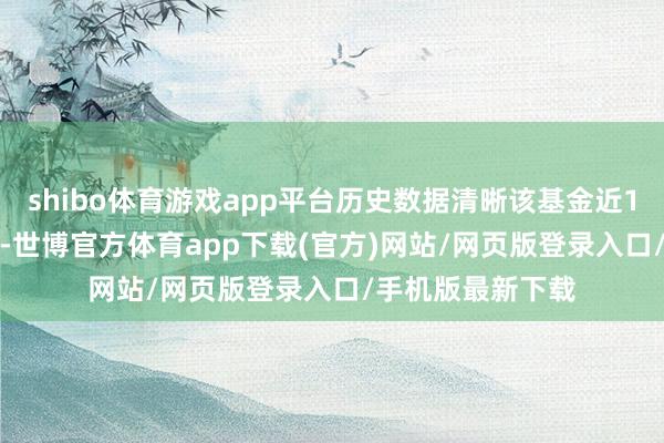 shibo体育游戏app平台历史数据清晰该基金近1个月下落1.98%-世博官方体育app下载(官方)网站/网页版登录入口/手机版最新下载